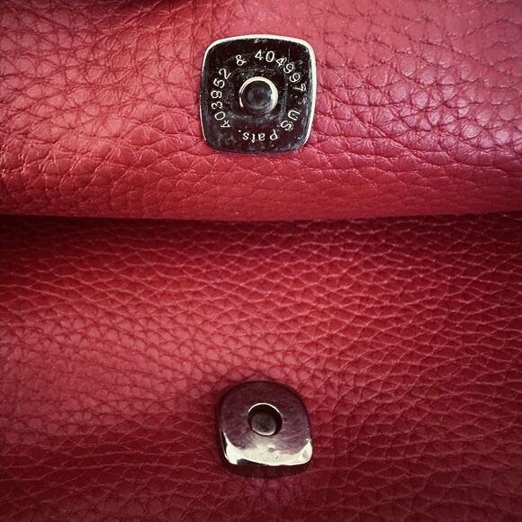 Wilson Leather Red Pebble Leather Crossbody Saddlebag Small‎ Shoulder Purse - Picture 7 of 7